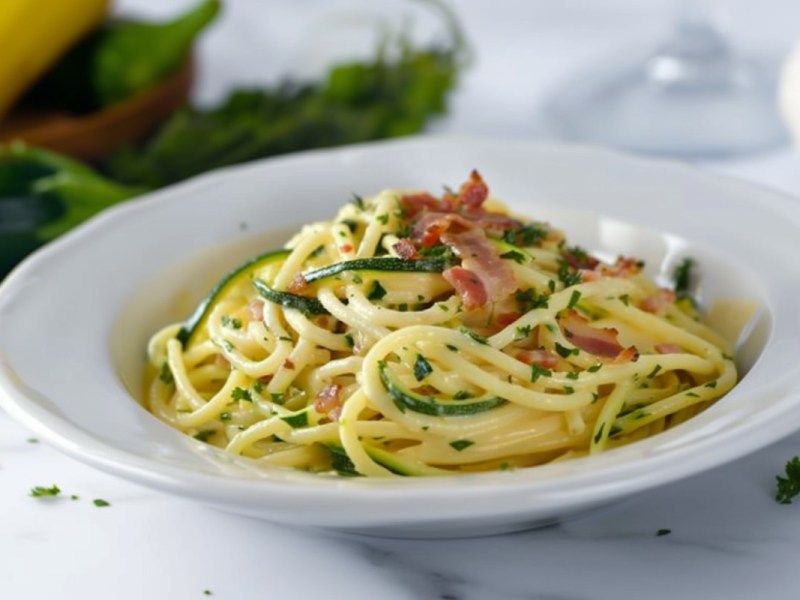 Prueba esta carbonara de calabacín hoy mismo