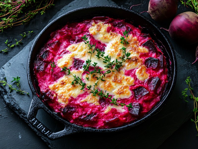 Gratinado de remolacha con queso de cabra