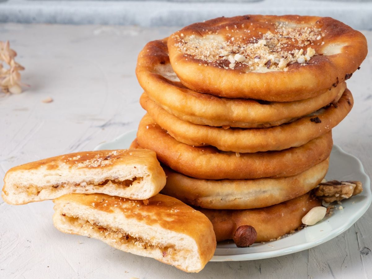 Idea de desayuno dulce: hotteok, panqueques coreanos